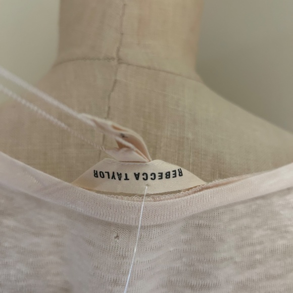 Rebecca Taylor Lace Insert T Shirt Large New Tags - Picture 5 of 7